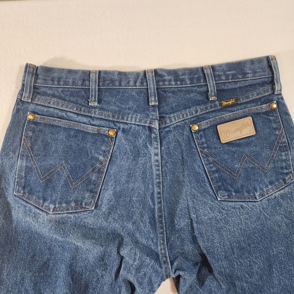 Wrangler 13MWZ Cowboy Cut Mens Blue Denim Jeans Made in USA 36x30 Original Fit - Picture 9 of 10